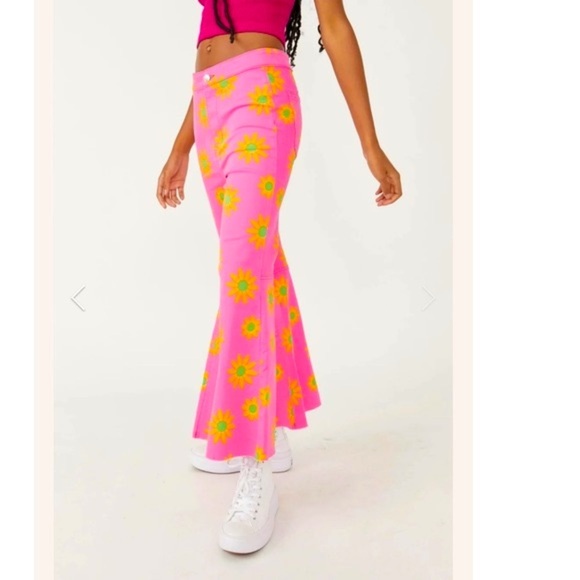 NWT Free People Youthquake Printed Crop Flare